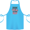 Drone Racing Pilot Cotton Apron 100% Organic Turquoise