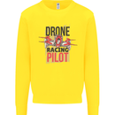 Drone Racing Pilot Kids Sweatshirt Jumper Yellow