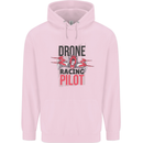 Drone Racing Pilot Mens 80% Cotton Hoodie Light Pink