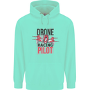 Drone Racing Pilot Mens 80% Cotton Hoodie Peppermint