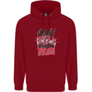 Drone Racing Pilot Mens 80% Cotton Hoodie Red