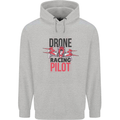 Drone Racing Pilot Mens 80% Cotton Hoodie Sports Grey
