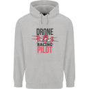 Drone Racing Pilot Mens 80% Cotton Hoodie Sports Grey