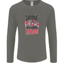 Drone Racing Pilot Mens Long Sleeve T-Shirt Charcoal