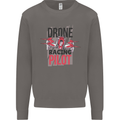 Drone Racing Pilot Mens Sweatshirt Jumper Charcoal