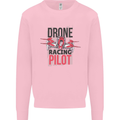 Drone Racing Pilot Mens Sweatshirt Jumper Light Pink