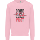Drone Racing Pilot Mens Sweatshirt Jumper Light Pink