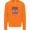 Drone Racing Pilot Mens Sweatshirt Jumper Orange