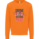 Drone Racing Pilot Mens Sweatshirt Jumper Orange