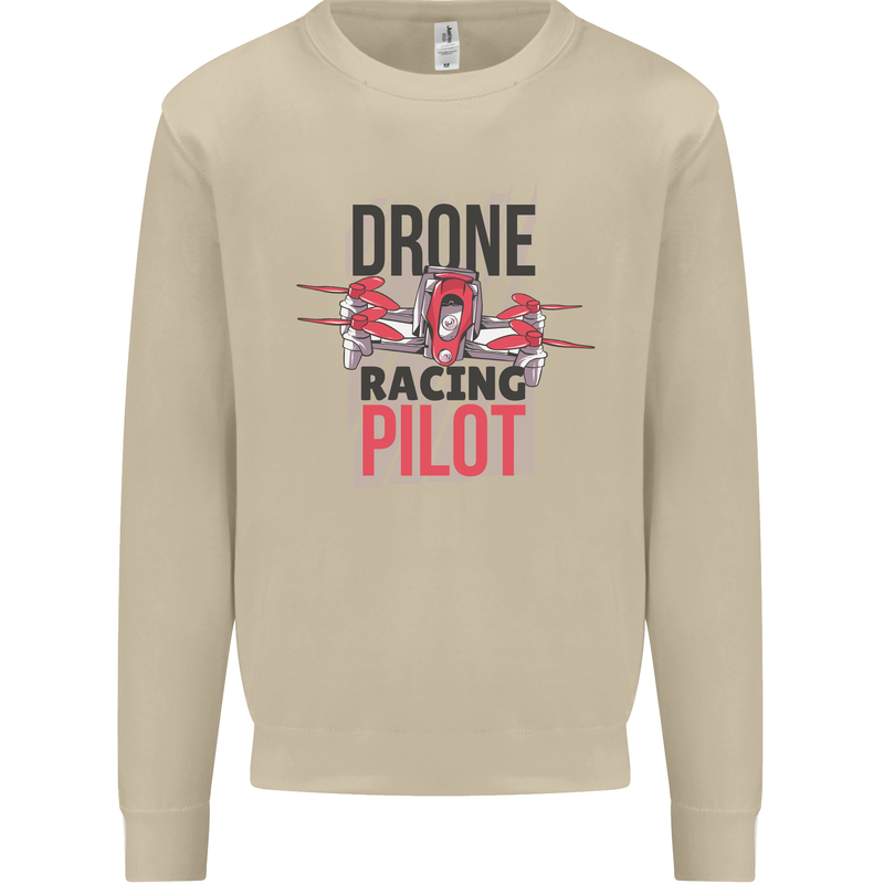 Drone Racing Pilot Mens Sweatshirt Jumper Sand
