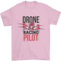 Drone Racing Pilot Mens T-Shirt 100% Cotton Light Pink