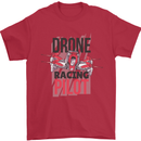 Drone Racing Pilot Mens T-Shirt 100% Cotton Red