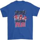 Drone Racing Pilot Mens T-Shirt 100% Cotton Royal Blue