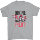 Drone Racing Pilot Mens T-Shirt 100% Cotton Sports Grey