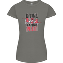 Drone Racing Pilot Womens Petite Cut T-Shirt Charcoal
