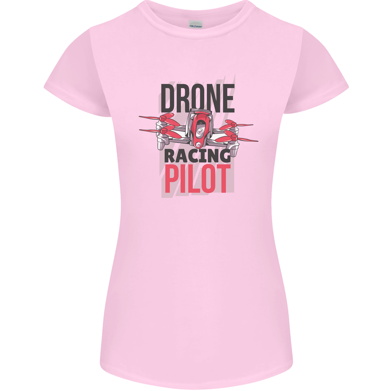 Drone Racing Pilot Womens Petite Cut T-Shirt Light Pink