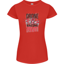 Drone Racing Pilot Womens Petite Cut T-Shirt Red