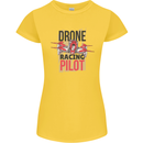 Drone Racing Pilot Womens Petite Cut T-Shirt Yellow
