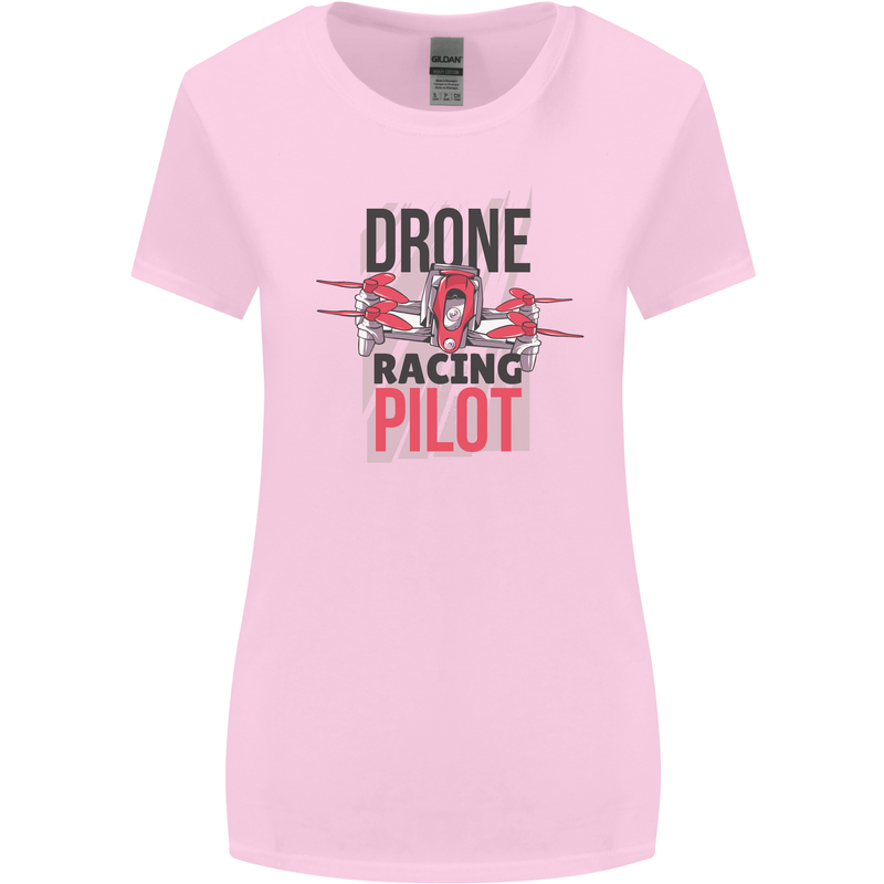 Drone Racing Pilot Womens Wider Cut T-Shirt Light Pink