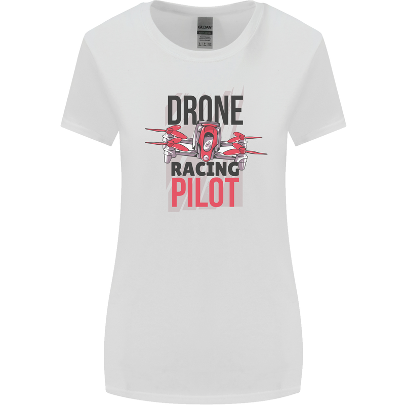 Drone Racing Pilot Womens Wider Cut T-Shirt White