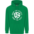 Drop the Needle DJ Turntable Decks Vinyl Childrens Kids Hoodie Irish Green