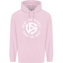 Drop the Needle DJ Turntable Decks Vinyl Childrens Kids Hoodie Light Pink
