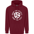 Drop the Needle DJ Turntable Decks Vinyl Childrens Kids Hoodie Maroon