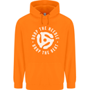 Drop the Needle DJ Turntable Decks Vinyl Childrens Kids Hoodie Orange