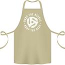Drop the Needle DJ Turntable Decks Vinyl Cotton Apron 100% Organic Khaki