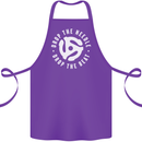 Drop the Needle DJ Turntable Decks Vinyl Cotton Apron 100% Organic Purple