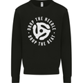 Drop the Needle DJ Turntable Decks Vinyl Kids Sweatshirt Jumper Black