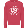 Drop the Needle DJ Turntable Decks Vinyl Kids Sweatshirt Jumper Heliconia