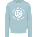 Drop the Needle DJ Turntable Decks Vinyl Kids Sweatshirt Jumper Light Blue