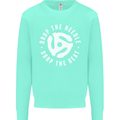 Drop the Needle DJ Turntable Decks Vinyl Kids Sweatshirt Jumper Peppermint