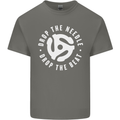 Drop the Needle DJ Turntable Decks Vinyl Kids T-Shirt Childrens Charcoal