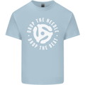 Drop the Needle DJ Turntable Decks Vinyl Kids T-Shirt Childrens Light Blue