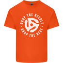 Drop the Needle DJ Turntable Decks Vinyl Kids T-Shirt Childrens Orange
