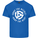 Drop the Needle DJ Turntable Decks Vinyl Kids T-Shirt Childrens Royal Blue