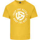 Drop the Needle DJ Turntable Decks Vinyl Kids T-Shirt Childrens Yellow