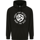 Drop the Needle DJ Turntable Decks Vinyl Mens 80% Cotton Hoodie Black