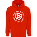Drop the Needle DJ Turntable Decks Vinyl Mens 80% Cotton Hoodie Bright Red