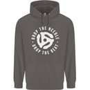Drop the Needle DJ Turntable Decks Vinyl Mens 80% Cotton Hoodie Charcoal