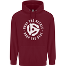 Drop the Needle DJ Turntable Decks Vinyl Mens 80% Cotton Hoodie Maroon