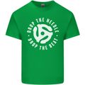 Drop the Needle DJ Turntable Decks Vinyl Mens Cotton T-Shirt Tee Top Irish Green