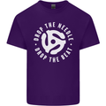 Drop the Needle DJ Turntable Decks Vinyl Mens Cotton T-Shirt Tee Top Purple