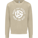 Drop the Needle DJ Turntable Decks Vinyl Mens Sweatshirt Jumper Sand