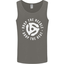 Drop the Needle DJ Turntable Decks Vinyl Mens Vest Tank Top Charcoal