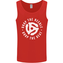 Drop the Needle DJ Turntable Decks Vinyl Mens Vest Tank Top Red