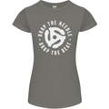 Drop the Needle DJ Turntable Decks Vinyl Womens Petite Cut T-Shirt Charcoal