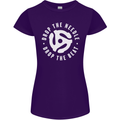 Drop the Needle DJ Turntable Decks Vinyl Womens Petite Cut T-Shirt Purple